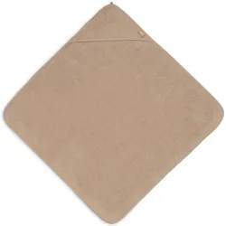Jollein, Babybadetuch, Kapuzenhandtuch Frottee 100x100cm - Milky Coffee (100 x 100 cm)