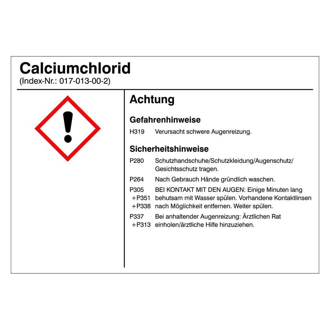 SafetyMarking Gefahrstoffetiketten G006 Calciumchlorid 10. (21.B1200.06)