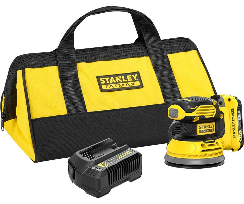 Stanley Fatmax V20 Excentrische schuurmachine - Lithium 18V - Accu 2Ah - SFMCW220D1S-QW