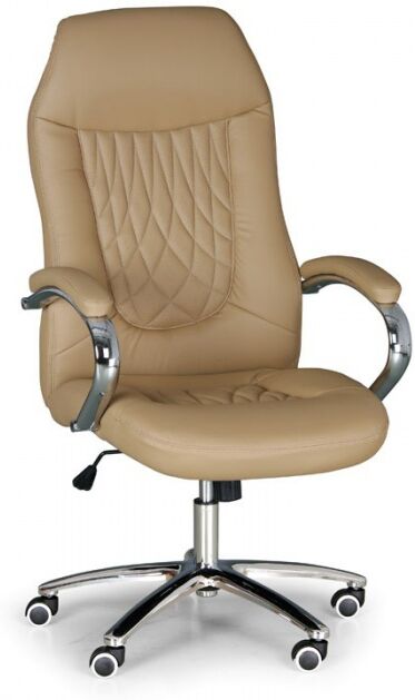 B2B Partner Echtleder-Chefsessel SUPERIOR, beige