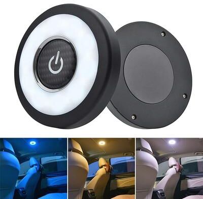 Everyday Crate Universal Car Reading Light USB Powered LED Dome Light Touch Control Interior Lamp Round