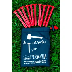 Swiss Piranha RT90 Zelthering rot 9 cm 10 er Set im Beutel