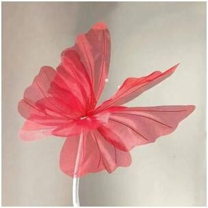 Uplift Essentials 3D Simulated Giant Butterfly Decoration red