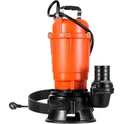 VEVOR 550W Tauchpumpe, 18000l/h, Gusseisen-Schmutzwasserpumpe mit 5,08cm Auslass, 10m max. Förderhöhe, zum Abpumpen von Schmutzwasser, für Pools, Gärten, Teiche, Keller & überflutete Bereiche
