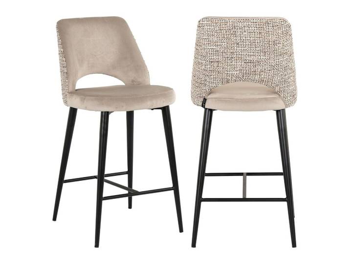 Barhocker Tabitha Richmond – Samtbezug trendy nature, Metallgestell