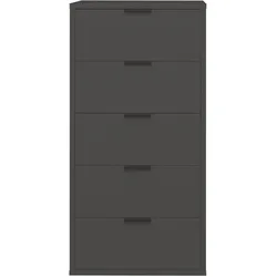 KOMMODE Erna 51x45x108 Anthrazit matt Lack