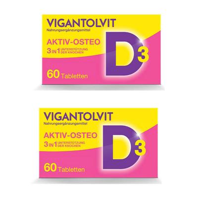Vigantolvit Vitamin D3, K2 und Calcium Sparset 2x60 St Filmtabletten