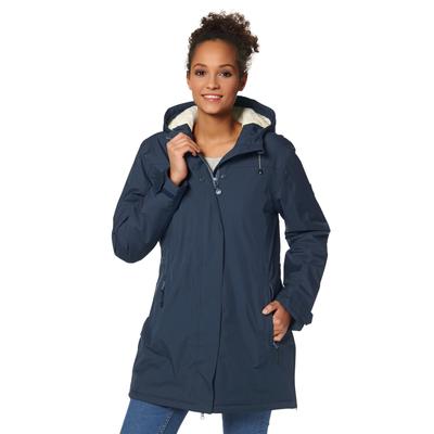 Funktionsjacke POLARINO, Damen, Gr. 58, blau (marine), Obermaterial: 100% Polyester. Futter: 100% Polyester. Kapuzenfutter: 100% Polyester. Wattierung: 100% Polyester, unifarben, Jacken Funktionsjacke, Atmungsaktiv, winddicht, wasserdicht....