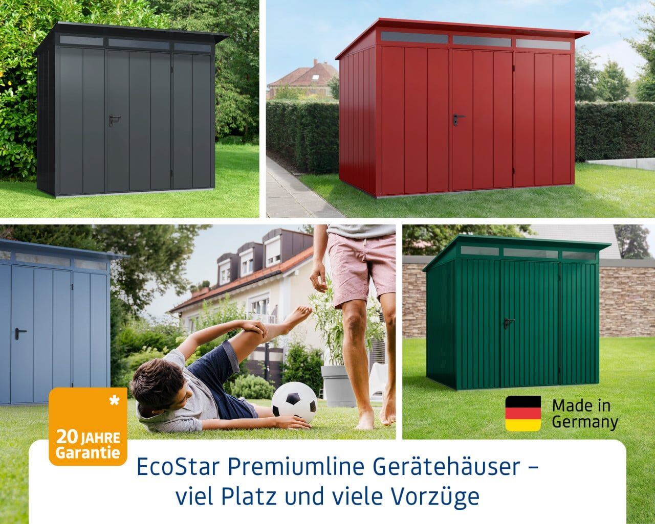 EcoStar Dachrahmen für Gründach Pultdach Typ 1 grün