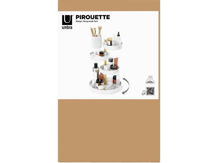 Bad-Utensilienhalter Umbra Pirouette Gold/Weiss - Farbe: weiss, gold - Material: Stahl - Organizer
