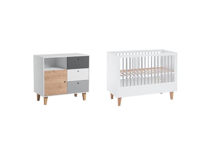 Lit bébé et Commode à langer Vox Concept Bois