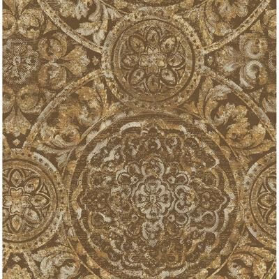 Seabrook Designs Ibiza Medallion Unpasted Wallpaper