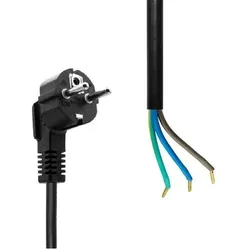 MicroConnect Schuko Open End power cord (10 m), Stromkabel, Schwarz
