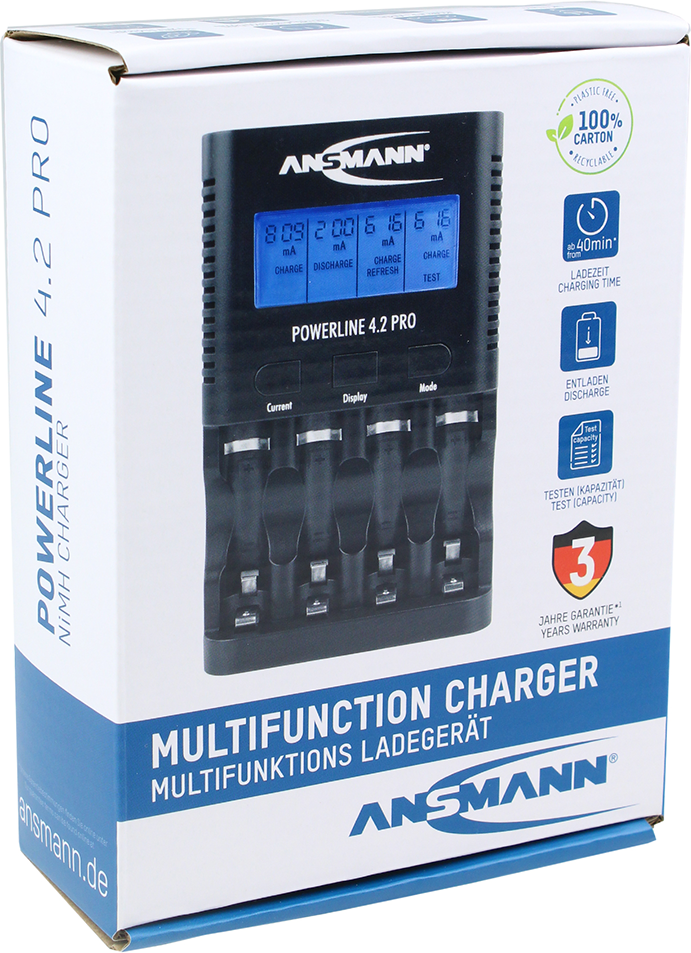 Ansmann Powerline 4.2 Pro Charger with UK/EU Adaptor