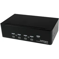 StarTech .com 4 Port Dual DVI USB KVM Switch, KVM Switch, Schwarz