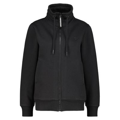 Sweatjacke ALIFE & KICKIN "Damen LisbethAK A Sweatjacke, Jacke", Damen, Gr. L, schwarz, 60% Baumwolle, 40% Polyester, Sweatjacken Sweatjacke, kurze Zip-Jacke mit Stehkragen und Kordelzug im Streetwear-Look