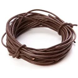Lederriemen, braun, 2 mm, 5x 2 m