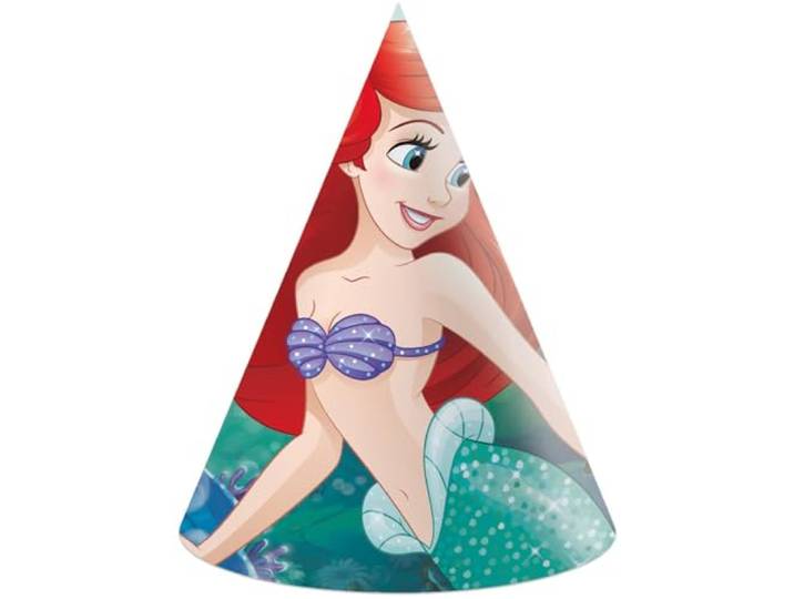 6Pk Ariel Curious Paper Hats