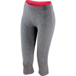 Damen Sport Capri Hose (sport grey marl/hot coral XS (8))