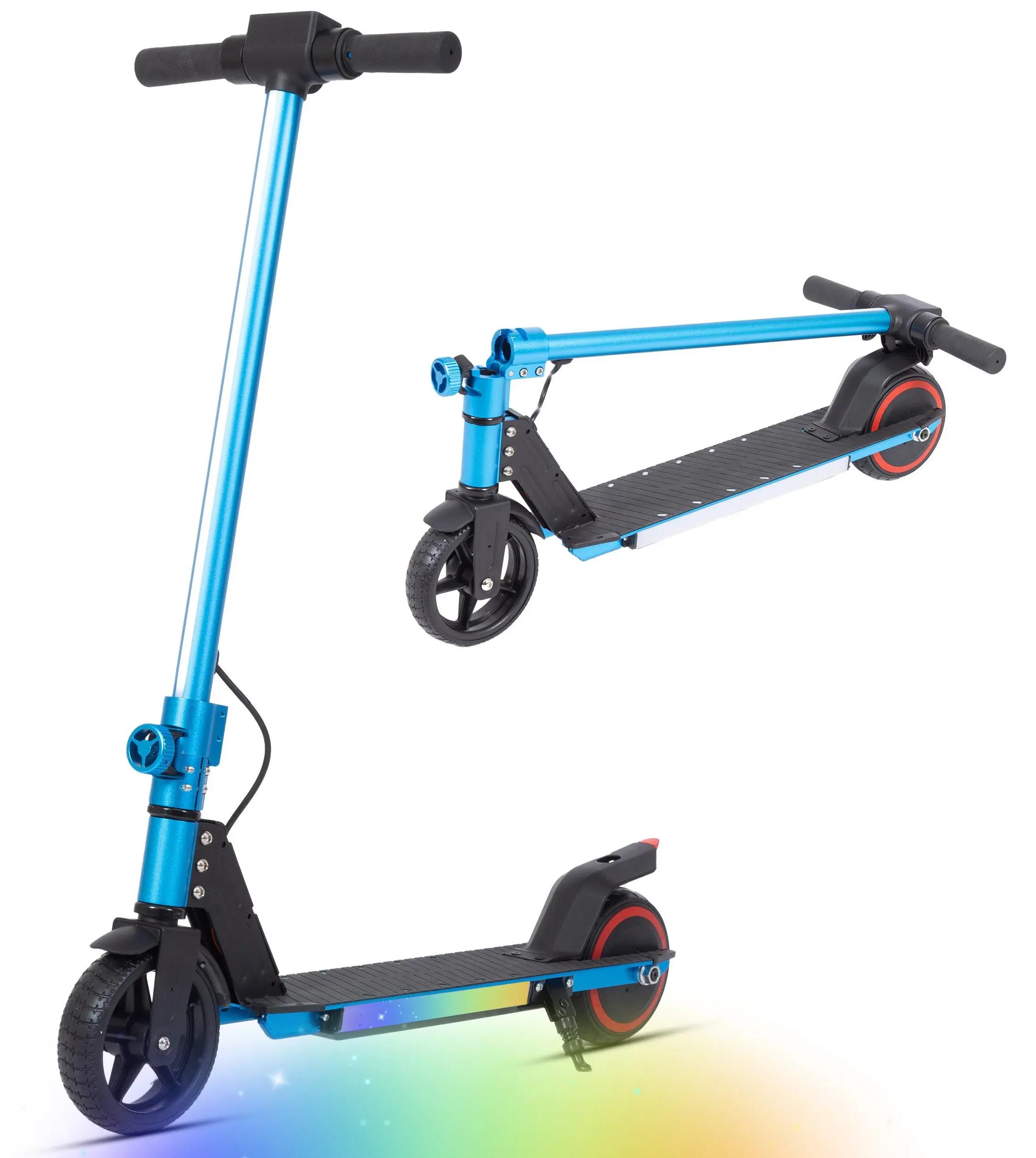 Elektrischer Kinderroller - Faltbarer E-Scooter für Kinder - 150-W-Motor - Höchstgeschwindigkeit 12 km/h - Für 6-12 Jahre - Zwei Räder - Blau