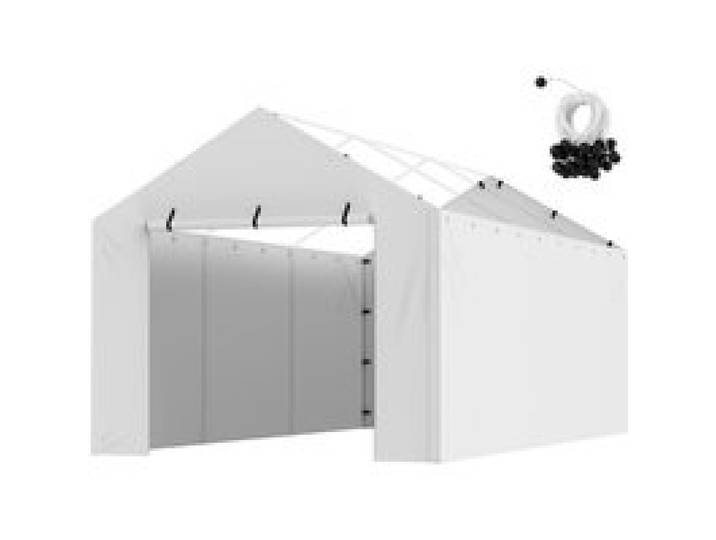 VEVOR Carport Garagenzelt 3 x 6 m, Zeltgarage, wasserdicht und UV-geschützt, Schuppen Auto, einfache Installation mit Spanngurten, weiß (Oberteil und Rahmen nicht im Lieferumfang enthalten)