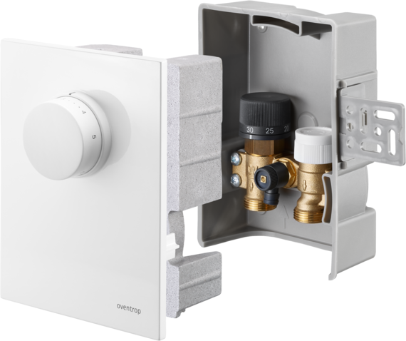 Oventrop Unibox Oventrop température de retour 1022733 blanc, avec vanne, thermostat et Unibox Oventrop retour