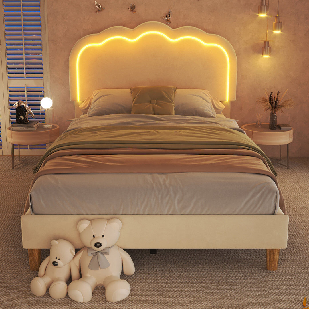 Fairmont Park Single (3') Standard Bed Frame Beige