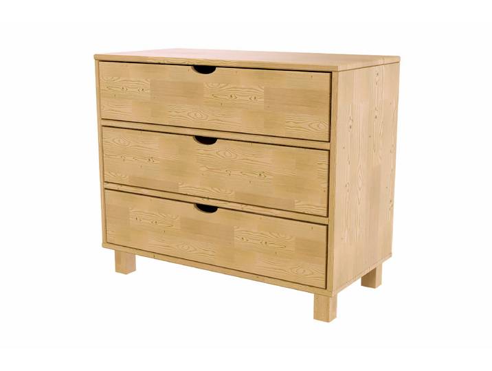 Commode bois 3 tiroirs Cube Miel