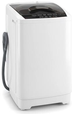 Costway 9.93 lbs Full Automatic Washing Machine with 8 Preset Programs-White