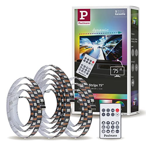 Paulmann EntertainLED USB RGB LED-strip voor TV-achtergrondverlichting tot 75 inch, zwart