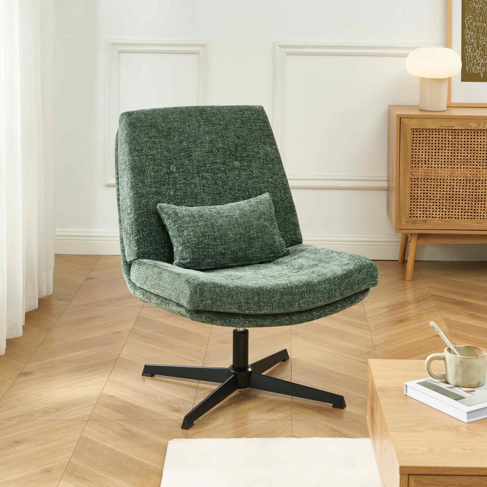 Baita Fauteuil rotatif tissu vert Vert 79x87x65cm