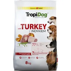 TROPIDOG Premium Adult Small Breeds mit Pute und Reis 8kg