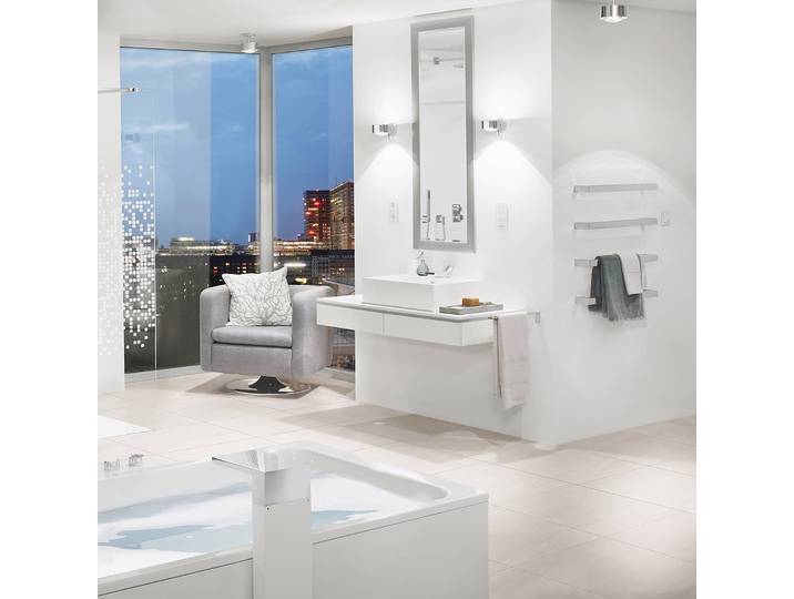Top Light LED Wandleuchte PUK Maxx Wall+, dimmbar, chrom / silber, für Wohn- / Esszimmer, Metall, Design