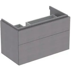 Geberit Xeno2 Waschtisch-Unterschrank 500515431 88x53x46,2cm, mit 2 Schubladen, mit Ablagefläche, strukturiert/sculturagrau