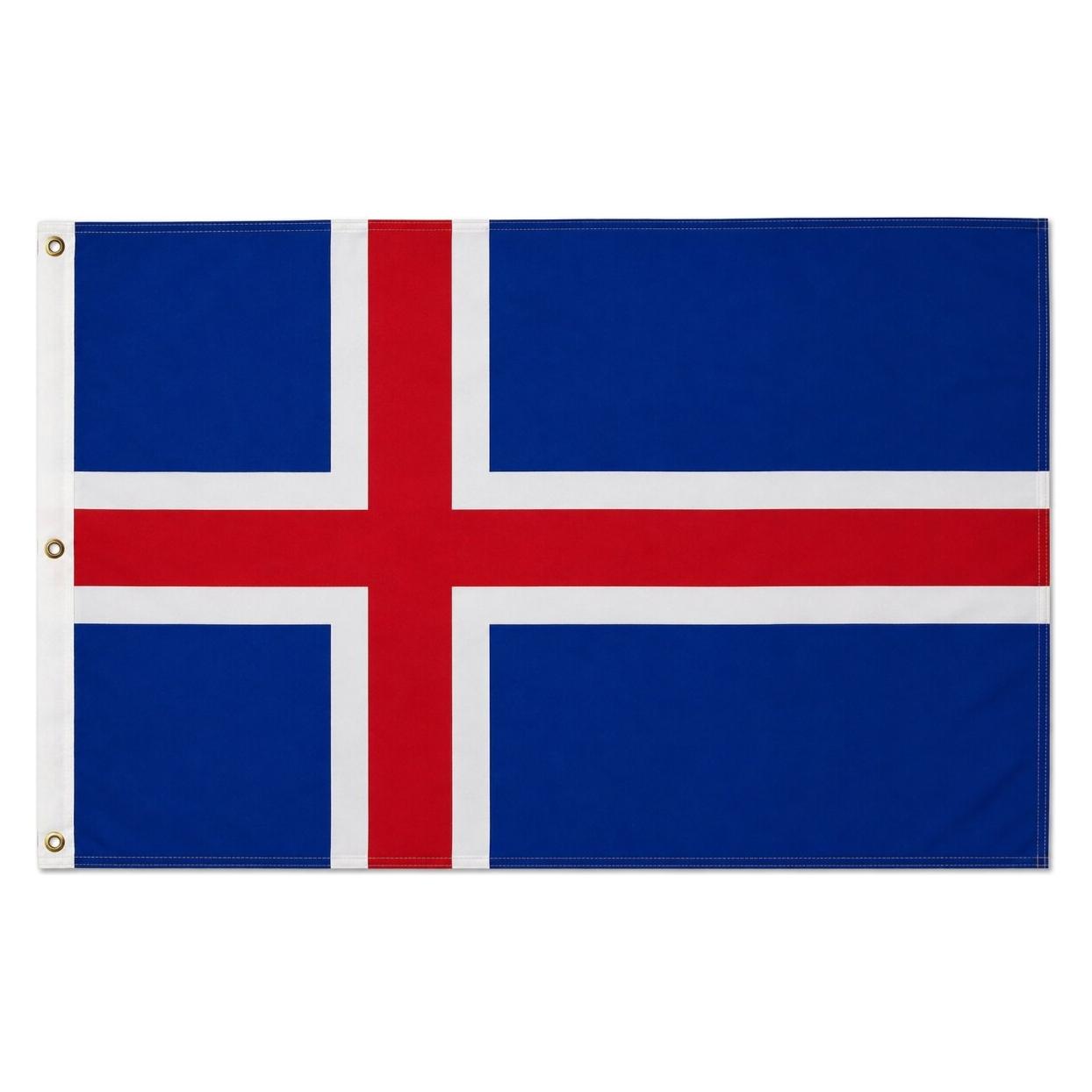 trends4cents Flagge Fahne Island 250 x 150 cm mit 3 Messingösen 100g/m² Stoffgewicht Hissfahne Hissflagge (250 x 250 cm) (32205246)