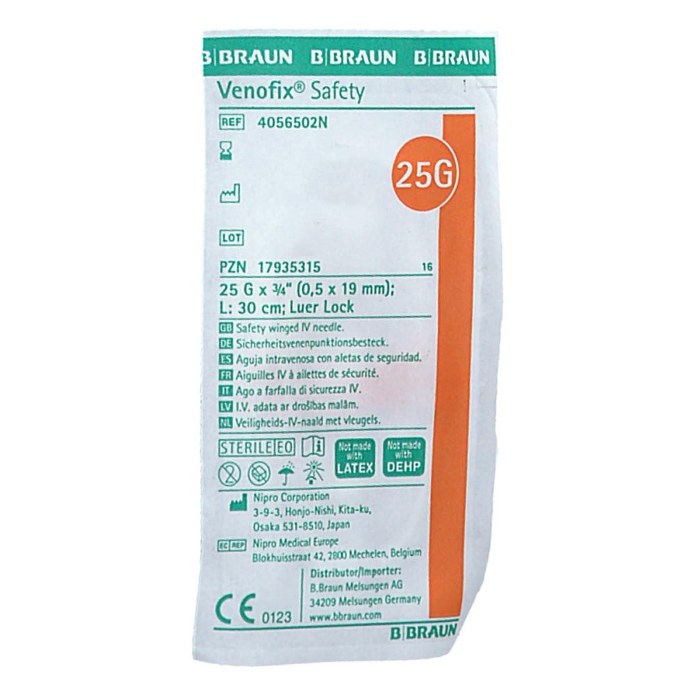 B. Braun Melsungen AG Venofix Safety Venenpunkt.25 G 0,5x19mm 30cm Orang 17935315