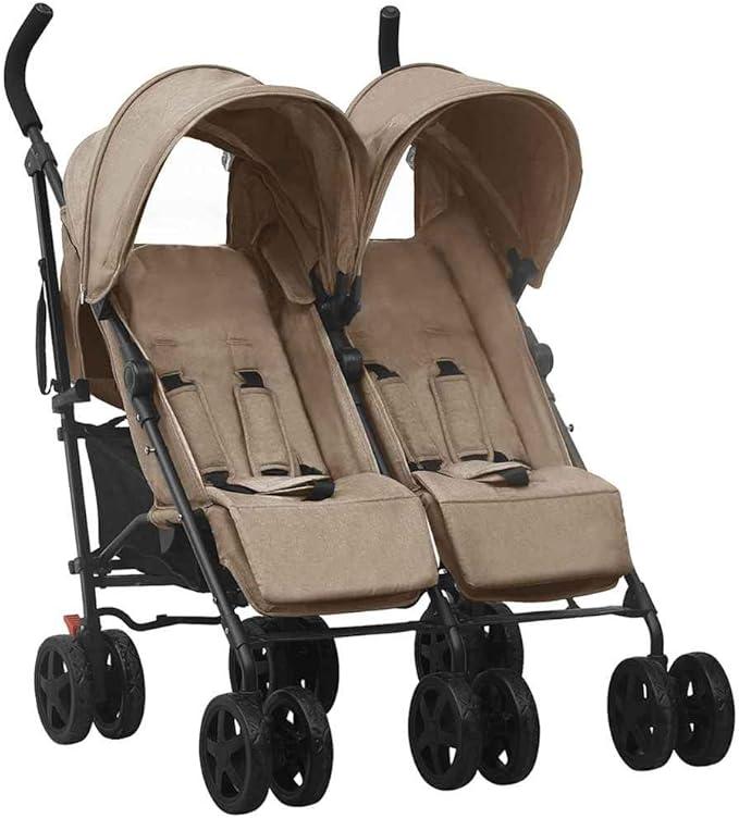 Geschwisterwagen Taupe Stahl,Baby & Kleinkind,Babytransport,Kinderwagen-10237