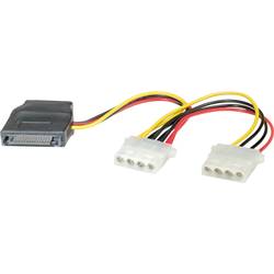 ROLINE Y-Adapterkabel SATA / 3x 4 pol. HDD, 0,2 m 11.03.1040