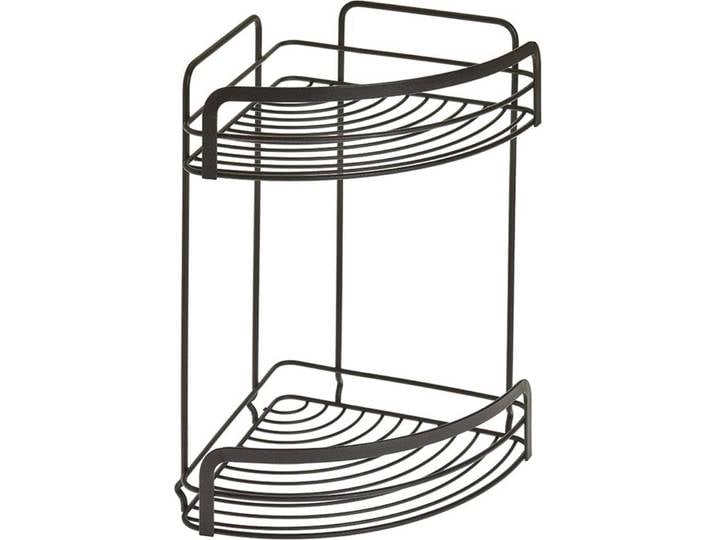 Metaltex Étagère de douche d'angle à 2 niveaux Noir