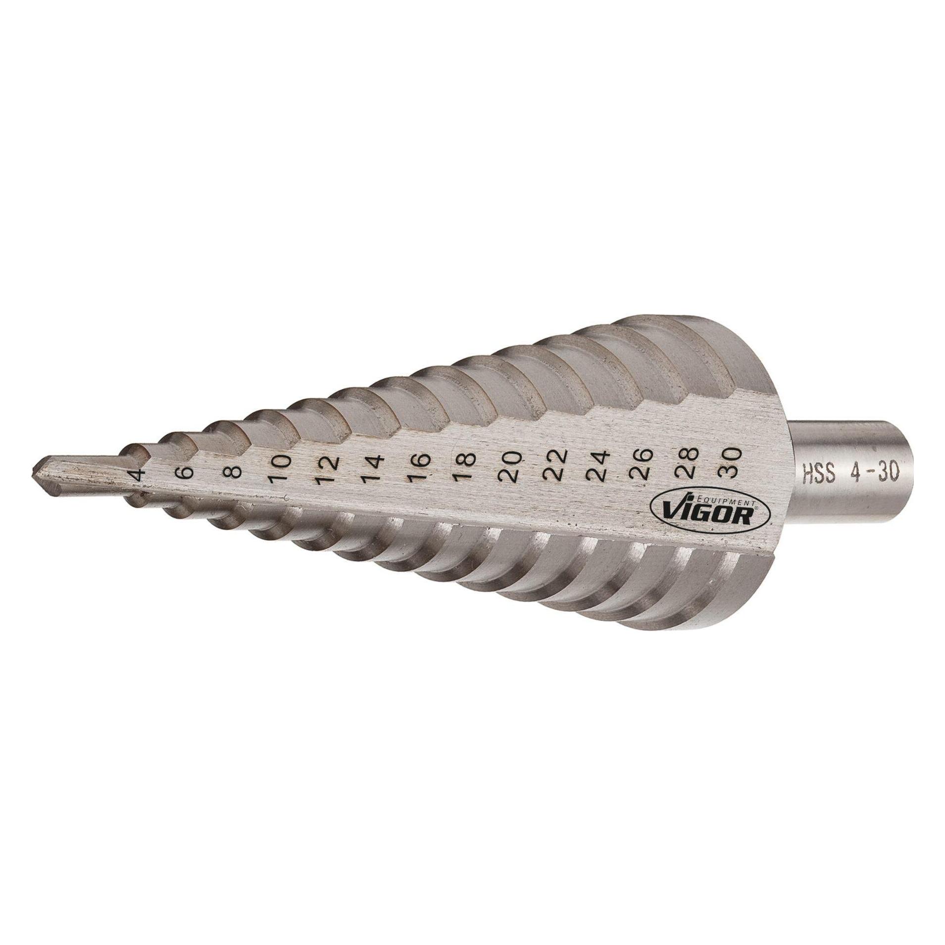 Vigor HSS-Stufenbohrer 4 - 30 mm V2396 4 - 30 (4 - 30) (V2396)
