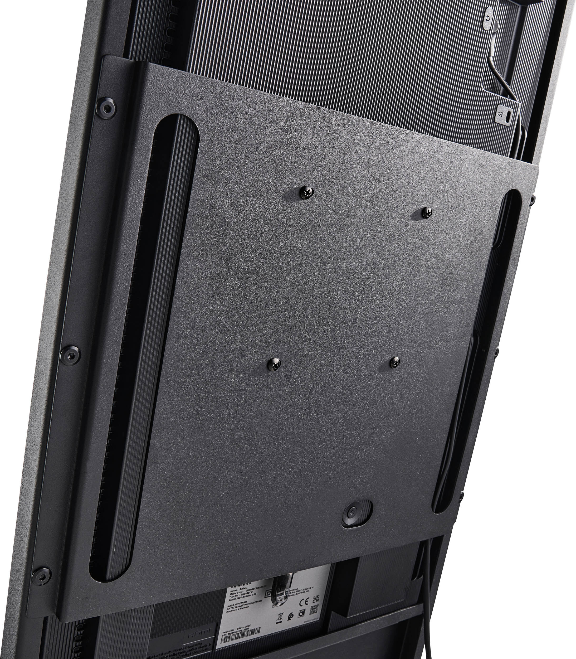SPRINTIS Totem numérique PLANAVISION, noir, mat avec écran Samsung QB24C, métal