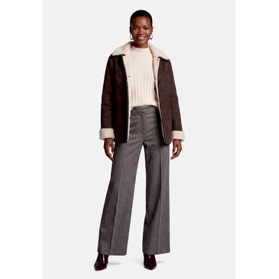 Strickpullover ZERO "Damen mit Stehkragen", Damen, Gr. S, beige (cream), Strick, Obermaterial: 65% Polyacryl, 20% Polyamid, 15% Wolle, unifarben, oversize normal, Pullover Strickpullover, Gerippt