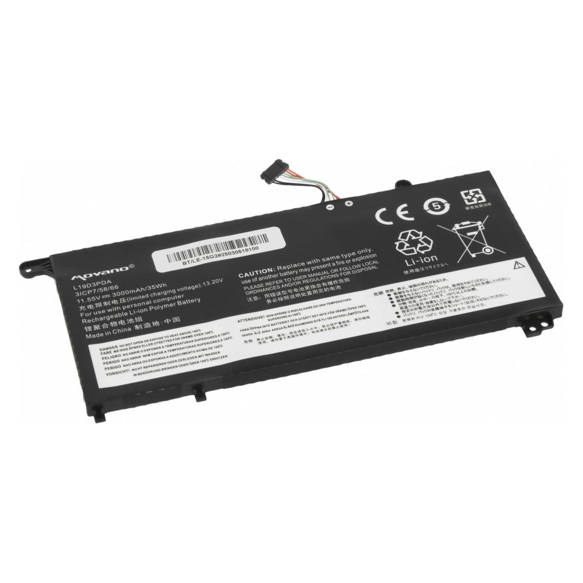 Movano Bateria Bateria do Lenovo ThinkBook 14 G2 G3 G4, 15 G2 G3 G4 (3000 mAh) (BT/LE-15G2)