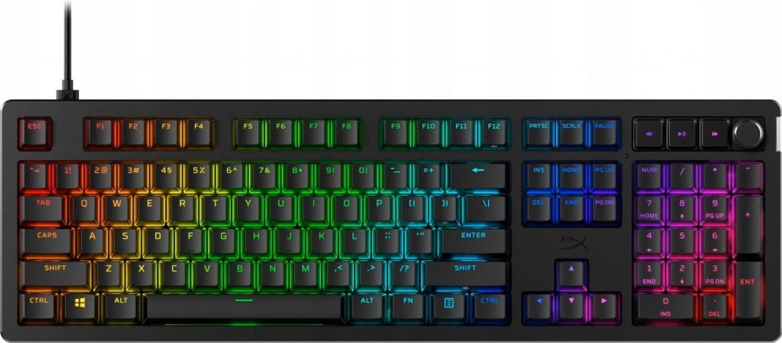 HyperX Alloy Rise mechanisch gaming-toetsenbord met RGB LED, zwart
