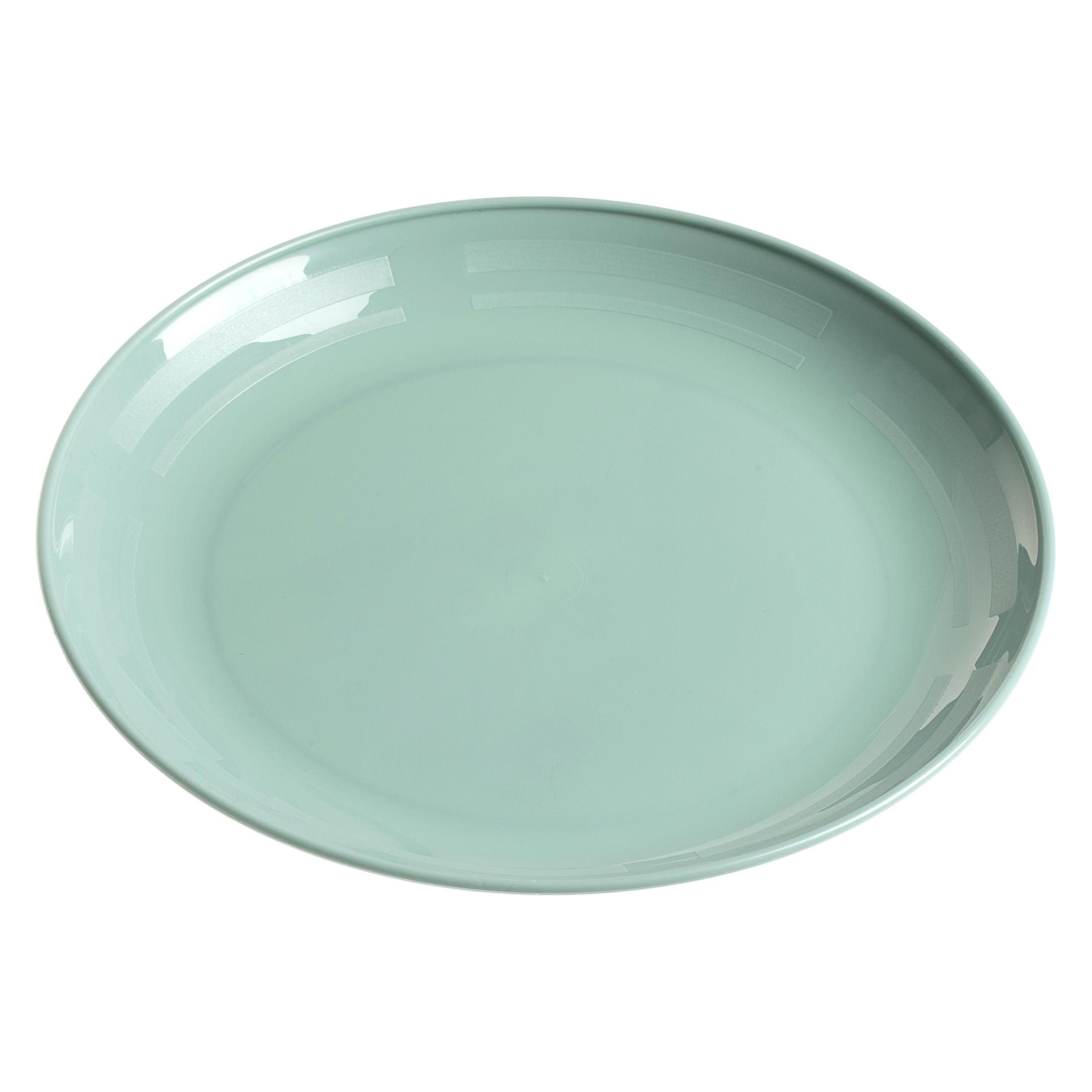 Okko Shallow Small Plastic Plate. Green (1x, 19.50 cm) (40189338)