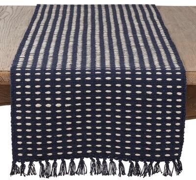 Saro Lifestyle Dashed Woven Long Table Runner