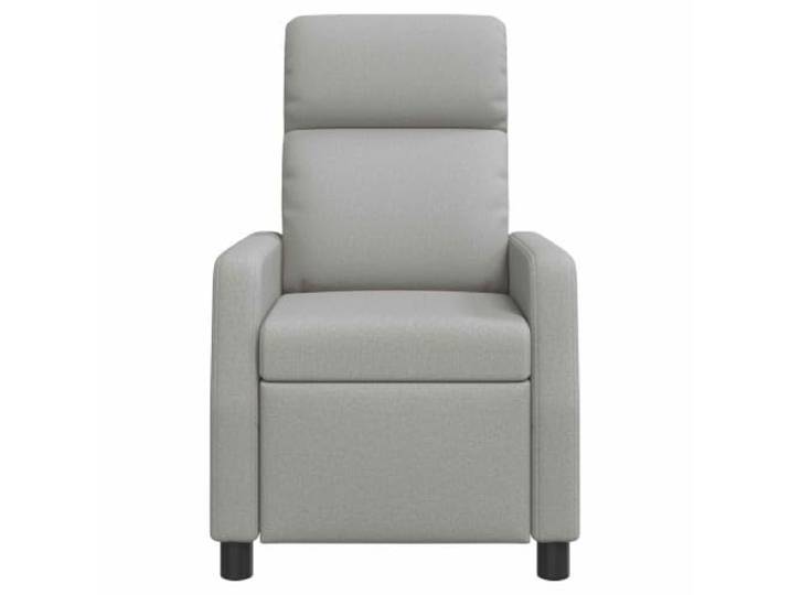 Sessel Recliner Grau Wolke Stoff mit Verstellbarer Neigung 115-160 Grad Verstellbar, Polyesterbezug, Metallrahmen, modernes Design