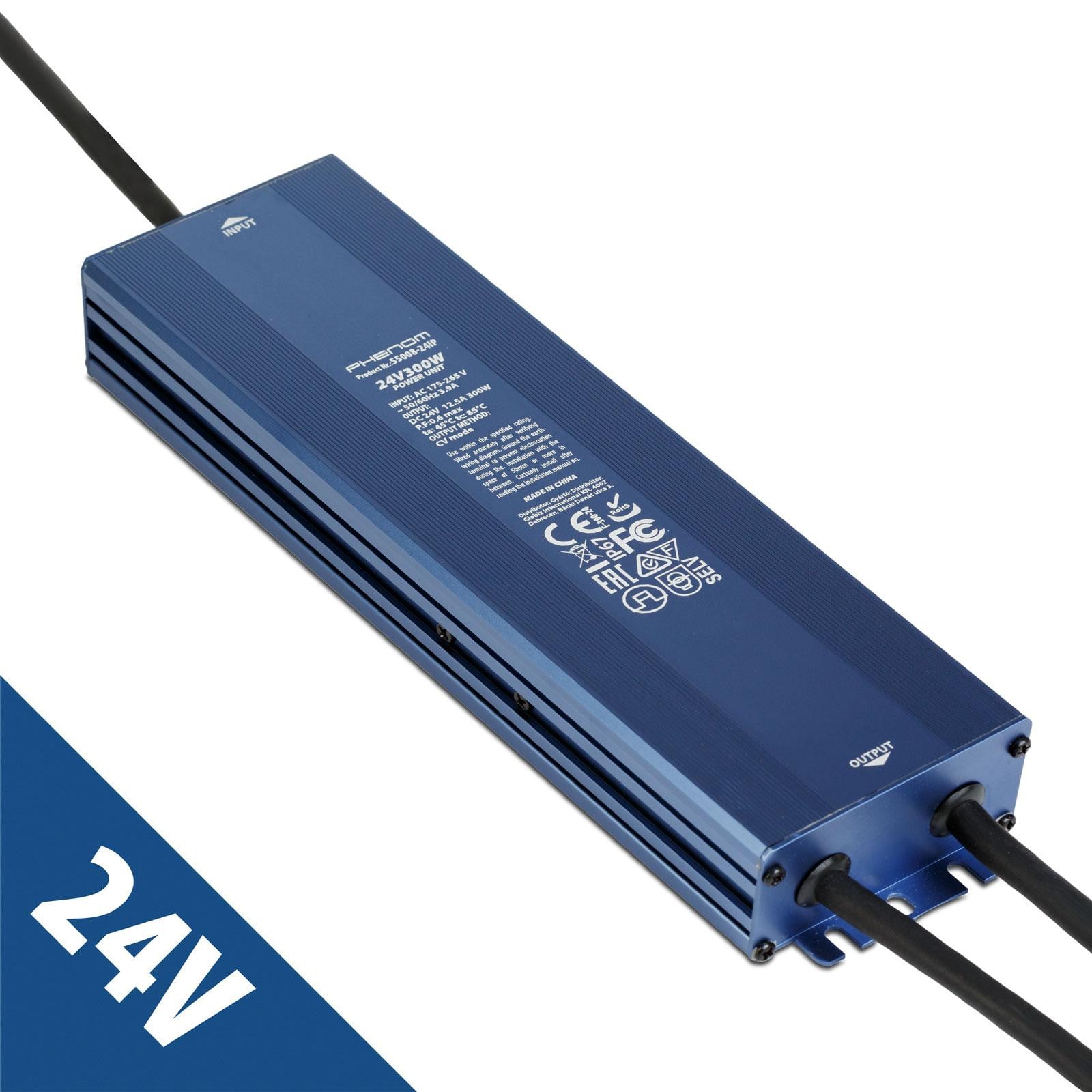 HomeShopXL LED-voeding 24V 300W IP67 waterdicht transformator 12,5A LED-driver voor buitengebruik [55008-24IP]