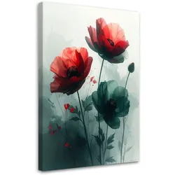 LEINWANDBILD, Pastellrote Blumen