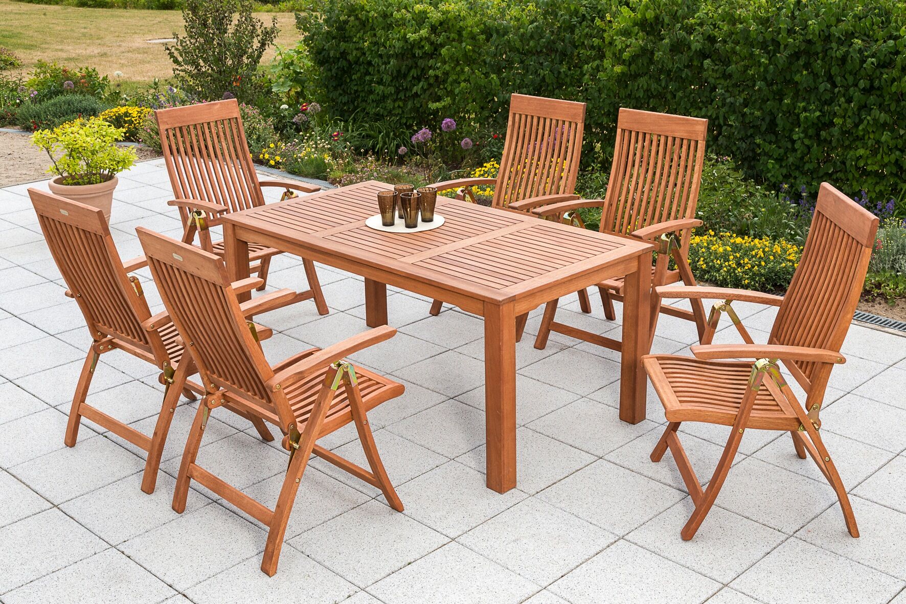 Garten-Essgruppe MERXX "Comodoro", braun, Sitzmöbel-Sets, Garten-Essgruppe